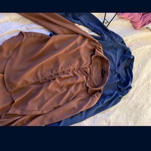 Long sleeve button up blouses